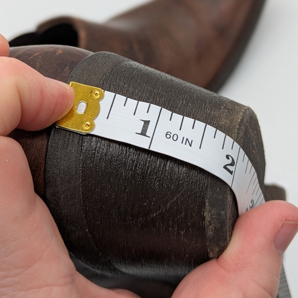 Rawhide by Abilene brown distressed leather point toe country ankle boot 9 - Picture 10 of 10